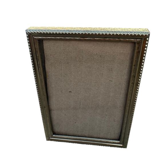 VINTAGE Picture Photo Frame 3.5x5 Gold Metal Ornate Etched Standing decor - Picture 1 of 4
